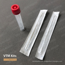 Tubo de transporte viral VTM de 1 ml/2ml/3ml con hisopo